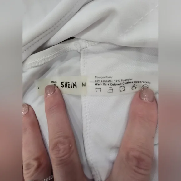 Shein White One-Shoulder Bikini - Picture 2 of 2